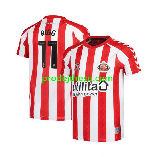 Dresy Fotbal Sunderland Chris Rigg 11 Muž Domácí 2024-2025 Krátký rukáv
