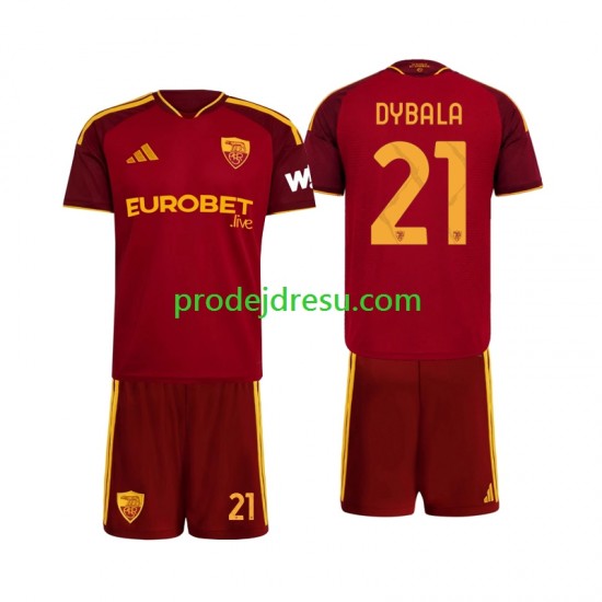 AS Řím Dresy Fotbal Paulo Dybala 21 Dětský Domácí 2026-2027 Krátký rukáv