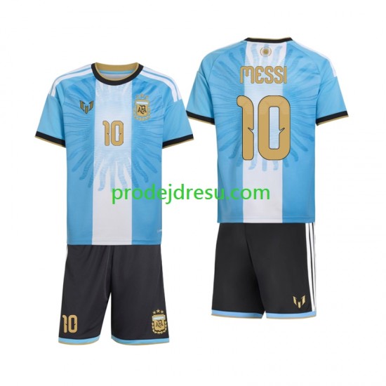Argentina Dresy Fotbal Lionel Messi 10 Special Dětský Domácí 2026-2027 Krátký rukáv
