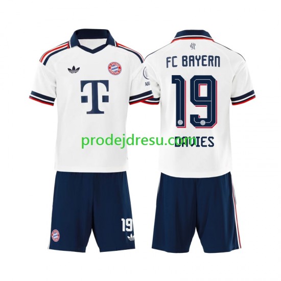 FC Bayern Mnichov Dresy Fotbal Alphonso Davies 19 Dětský Venkovní 2026-2027 Krátký rukáv