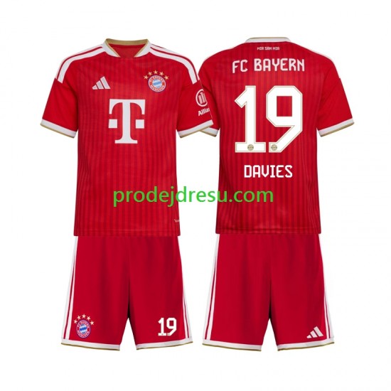 FC Bayern Mnichov Dresy Fotbal Alphonso Davies 19 Dětský Domácí 2026-2027 Krátký rukáv