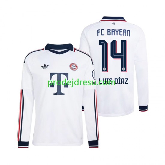 FC Bayern Mnichov Dresy Fotbal Luis Diaz 14 Muž Venkovní 2026-2027 Dlouhý rukáv
