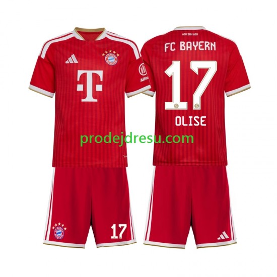 FC Bayern Mnichov Dresy Fotbal Michael Olise 17 Dětský Domácí 2026-2027 Krátký rukáv