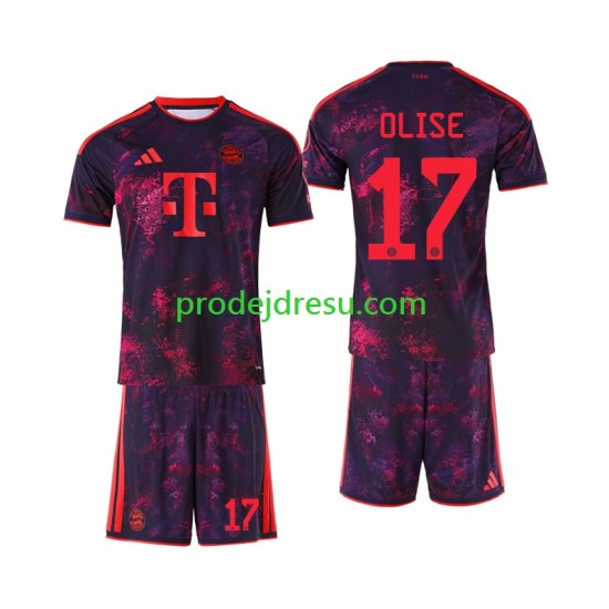 FC Bayern Mnichov Dresy Fotbal Michael Olise 17 Dětský Alternativní 2026-2027 Krátký rukáv