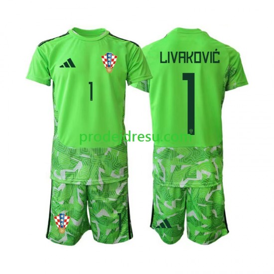 Chorvatsko Dresy Fotbal Dominik Livakovic 25 Brankářské Dětský Domácí 2026-2027 Krátký rukáv
