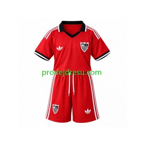 Sevilla FC Dresy Fotbal Retro Dětský Domácí 2026-2027 Krátký rukáv