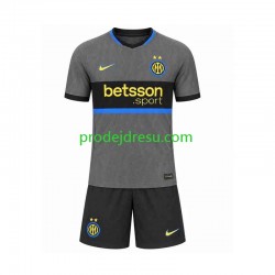 Inter Milán Dresy Fotbal Dětský Alternativní 2026-2027 Krátký rukáv