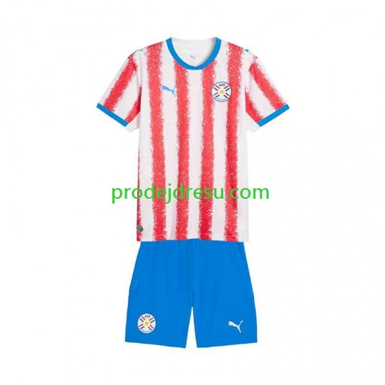 Dresy Fotbal Paraguay Dětský Domácí 2026 Krátký rukáv