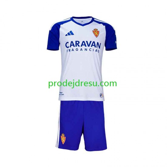 Real Zaragoza Dresy Fotbal Dětský Domácí 2026-2027 Krátký rukáv