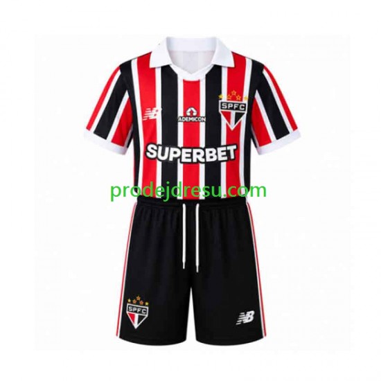 Sao Paulo Dresy Fotbal Dětský Venkovní 2026-2027 Krátký rukáv