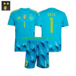 Španělsko Dresy Fotbal David Raya 1 Brankářské Dětský Domácí 2026-2027 Krátký rukáv