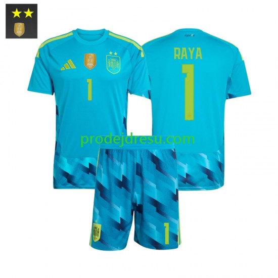 Španělsko Dresy Fotbal David Raya 1 Brankářské Dětský Domácí 2026-2027 Krátký rukáv