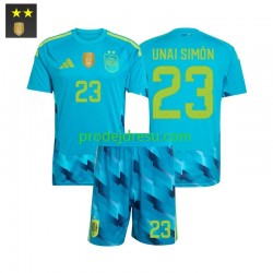 Španělsko Dresy Fotbal Unai Simon 23 Brankářské Dětský Domácí 2026-2027 Krátký rukáv