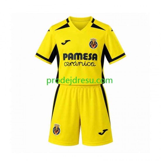 Villarreal CF Dresy Fotbal Dětský Domácí 2026-2027 Krátký rukáv