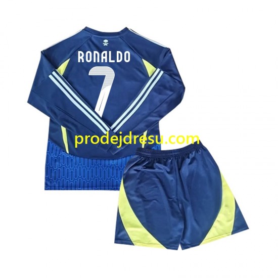 Dresy Fotbal Al Nassr Cristiano Ronaldo 7 Dětský Venkovní 2024-2025 Dlouhý rukáv