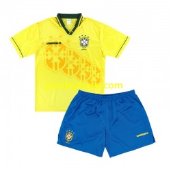 Brazílie Dresy Fotbal Retro Dětský Domácí 1994 Krátký rukáv
