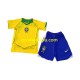 Brazílie Dresy Fotbal Retro Dětský Domácí 2004 Krátký rukáv
