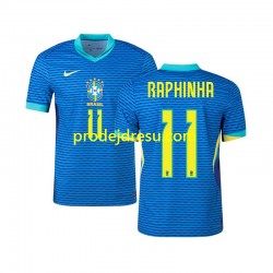 Brazílie Dresy Fotbal RAPHINHA 11 Muž Venkovní 2024 Krátký rukáv