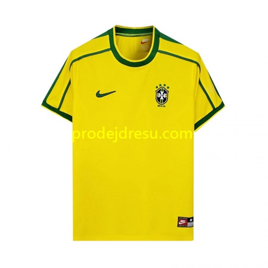 Brazílie Dresy Fotbal Retro Muž Domácí 1998 Krátký rukáv