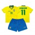 Brazílie Dresy Fotbal Romario 11 Retro Dětský Domácí 1994 Krátký rukáv