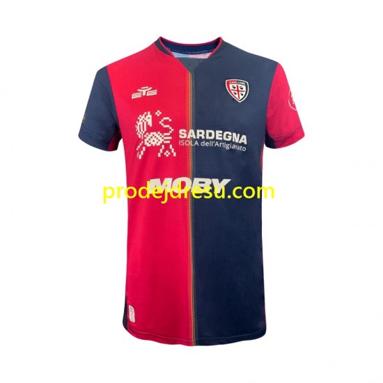 Cagliari Dresy Fotbal Muž Domácí 2024-2025 Krátký rukáv