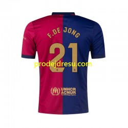FC Barcelona Dresy Fotbal F. DE JONG 21 Muž Domácí 2024-2025 Krátký rukáv