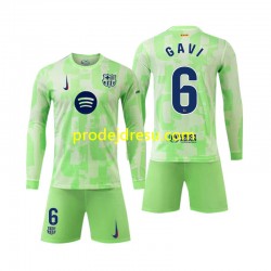 FC Barcelona Dresy Fotbal Gavi 6 Dětský Alternativní 2024-2025 Dlouhý rukáv