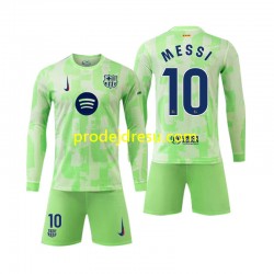 FC Barcelona Dresy Fotbal Lionel Mess 10 Dětský Alternativní 2024-2025 Dlouhý rukáv