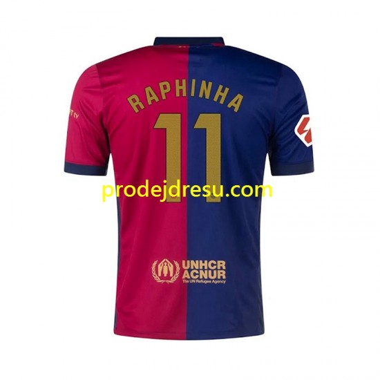 FC Barcelona Dresy Fotbal RAPHINHA 11 Muž Domácí 2024-2025 Krátký rukáv