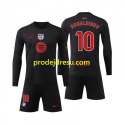 FC Barcelona Dresy Fotbal Ronaldinho 10 Dětský Venkovní 2024-2025 Dlouhý rukáv