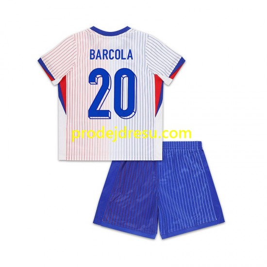 Francie Dresy Fotbal Bradley Barcola 20 Dětský Venkovní 2024 Krátký rukáv