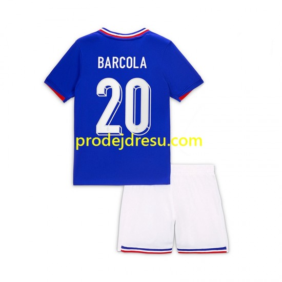 Francie Dresy Fotbal Bradley Barcola 20 Dětský Domácí 2024 Krátký rukáv