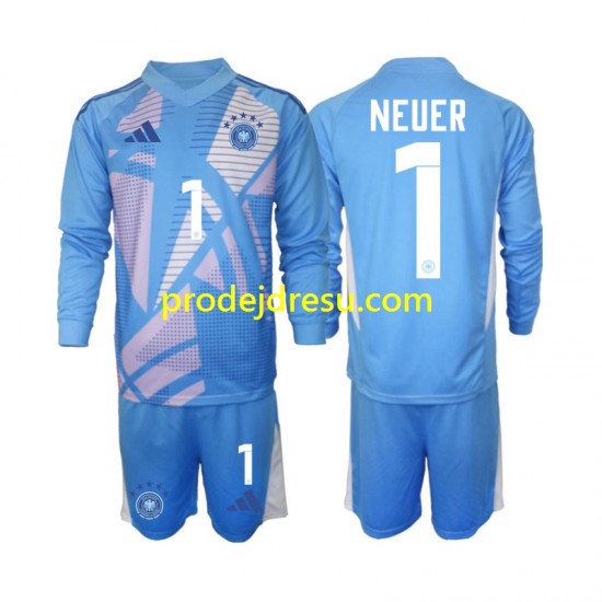 Německo Dresy Fotbal Manuel Neuer 1 Brankářské Dětský Čtvrtý 2024-2025 Dlouhý rukáv