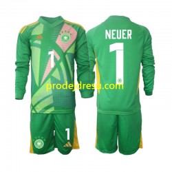 Německo Dresy Fotbal Manuel Neuer 1 Brankářské Dětský Alternativní 2024-2025 Dlouhý rukáv
