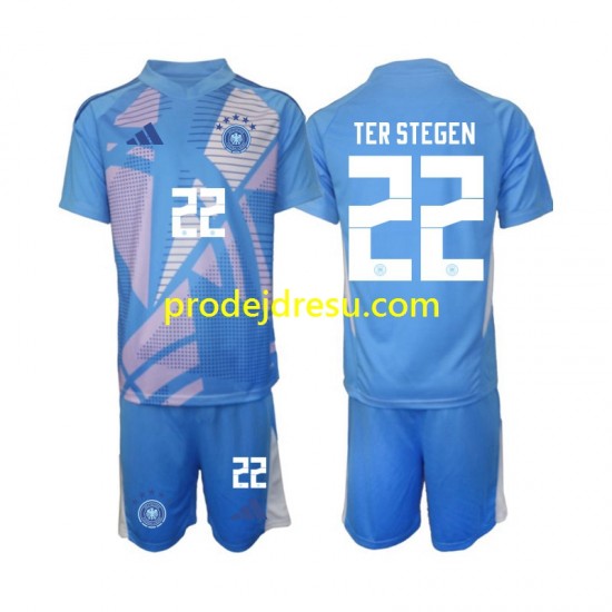 Německo Dresy Fotbal Ter Stegen 22 Brankářské Dětský Čtvrtý 2024-2025 Krátký rukáv