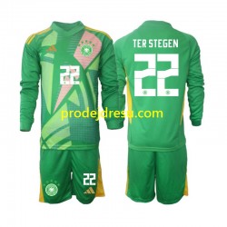 Německo Dresy Fotbal Ter Stegen 22 Brankářské Dětský Alternativní 2024-2025 Dlouhý rukáv