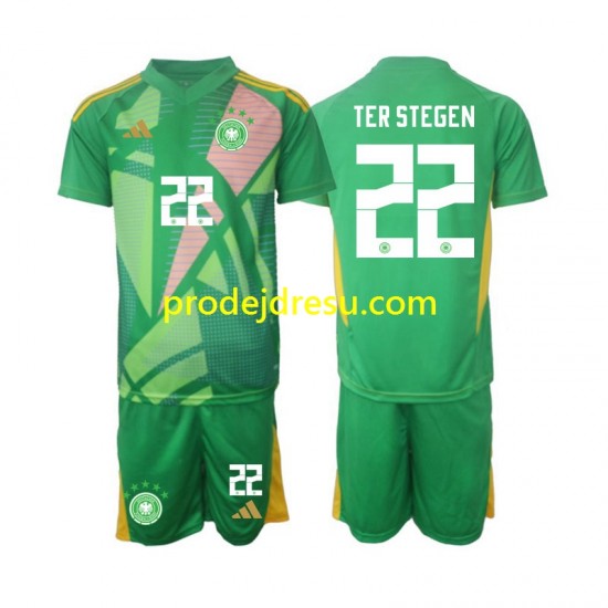 Německo Dresy Fotbal Ter Stegen 22 Brankářské Dětský Alternativní 2024-2025 Krátký rukáv