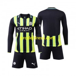 Manchester City Dresy Fotbal Dětský Venkovní 2024-2025 Dlouhý rukáv