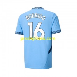 Manchester City Dresy Fotbal RODRIGO 16 Muž Domácí 2024-2025 Krátký rukáv