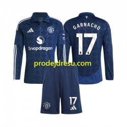 Manchester United Dresy Fotbal Alejandro Garnacho 17 Dětský Venkovní 2024-2025 Dlouhý rukáv