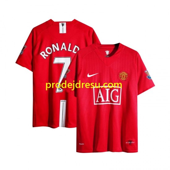 Manchester United Dresy Fotbal Cristiano Ronaldo 7 Champion League 2007 Retro Muž Domácí Krátký rukáv