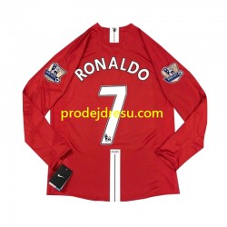 Manchester United Dresy Fotbal Cristiano Ronaldo 7 2007 Retro Muž Domácí Dlouhý rukáv