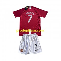 Manchester United Dresy Fotbal Cristiano Ronaldo 7 Champion League 2007 Retro Dětský Domácí Krátký rukáv