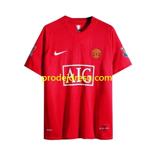 Manchester United Dresy Fotbal 2007 Retro Muž Domácí Dlouhý rukáv