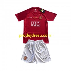 Manchester United Dresy Fotbal Champion League 2007 Dětský Domácí Krátký rukáv