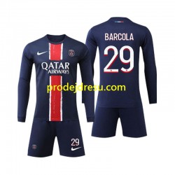 Paris Saint-Germain Dresy Fotbal Bradley Barcola 29 Dětský Domácí 2024-2025 Dlouhý rukáv