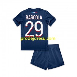 Paris Saint-Germain Dresy Fotbal Bradley Barcola 29 Dětský Domácí 2024-2025 Krátký rukáv