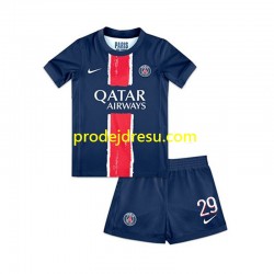 Paris Saint-Germain Dresy Fotbal Bradley Barcola 29 Dětský Domácí 2024-2025 Krátký rukáv