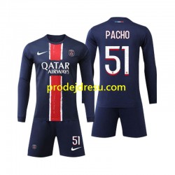 Paris Saint-Germain Dresy Fotbal Pacho 51 Dětský Domácí 2024-2025 Dlouhý rukáv