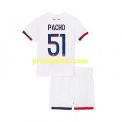 Paris Saint-Germain Dresy Fotbal Willian Pacho 51 Dětský Venkovní 2024-2025 Krátký rukáv
